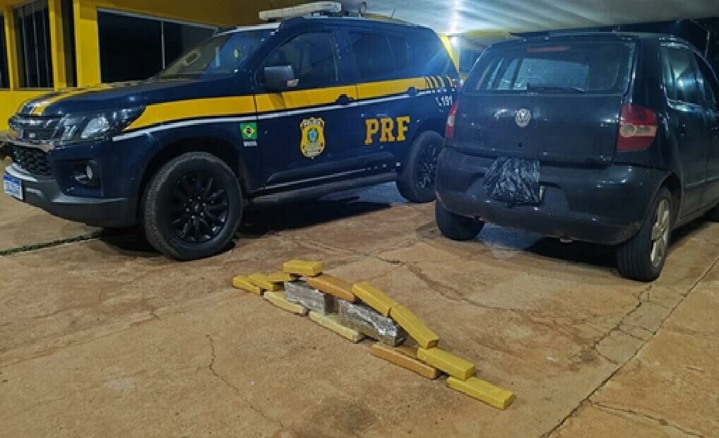 Imagem de compartilhamento para o artigo PRF apreende 14 quilos de maconha em carro na BR-262, em Água Clara da MS Todo dia